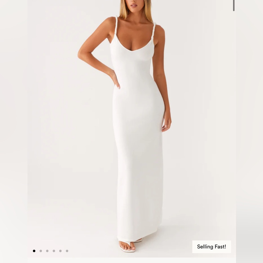 Peppermayo White Sleeveless Maxi Dress